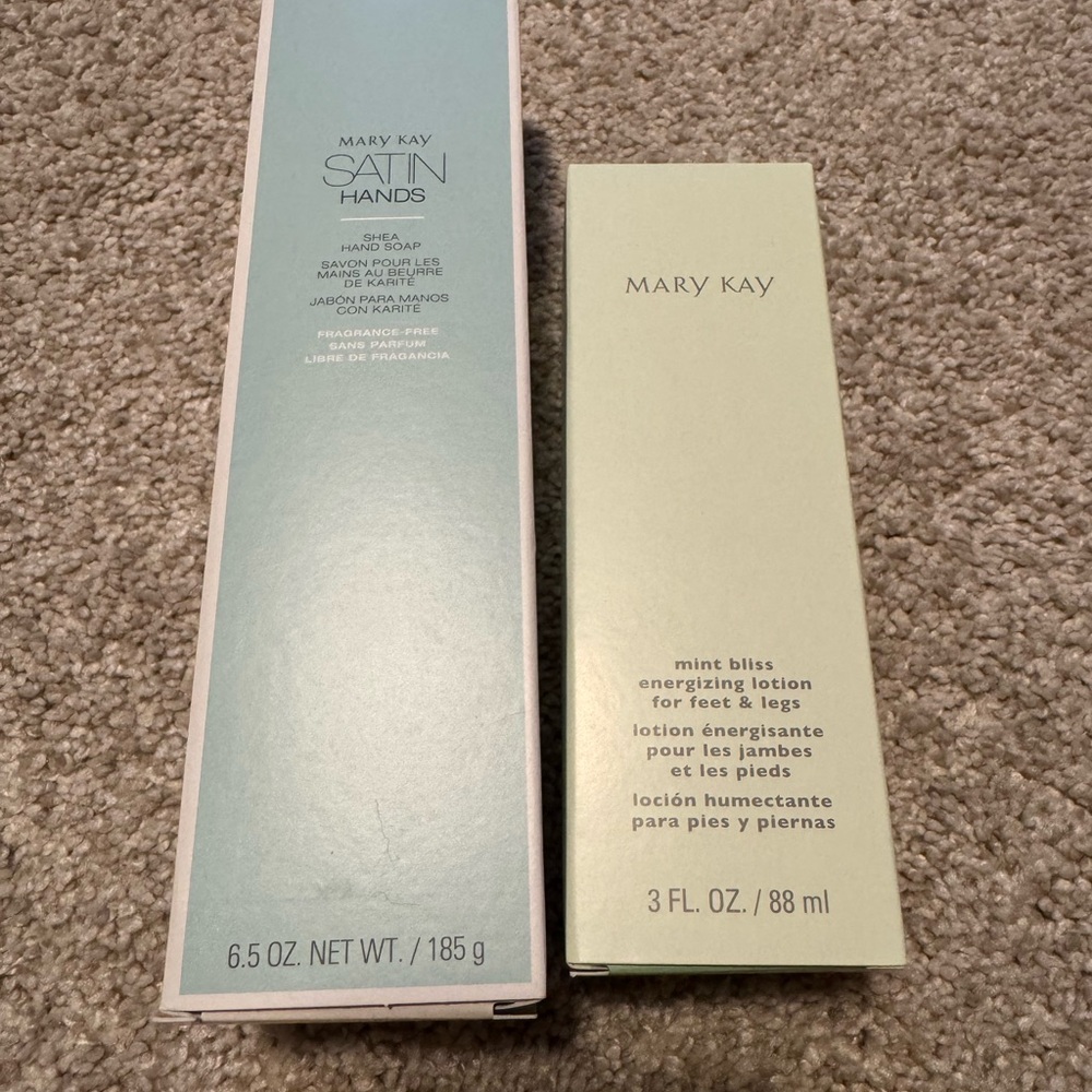 Mary Kay Satin Hands Soap and Mint Bliss Energizing Lotion‎